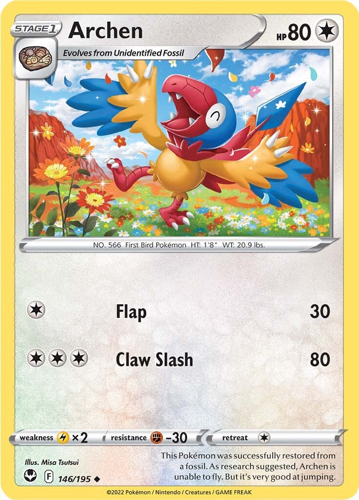 Archen (146/195) [Sword & Shield: Silver Tempest] | Jomio and Rueliete's Cards and Comics
