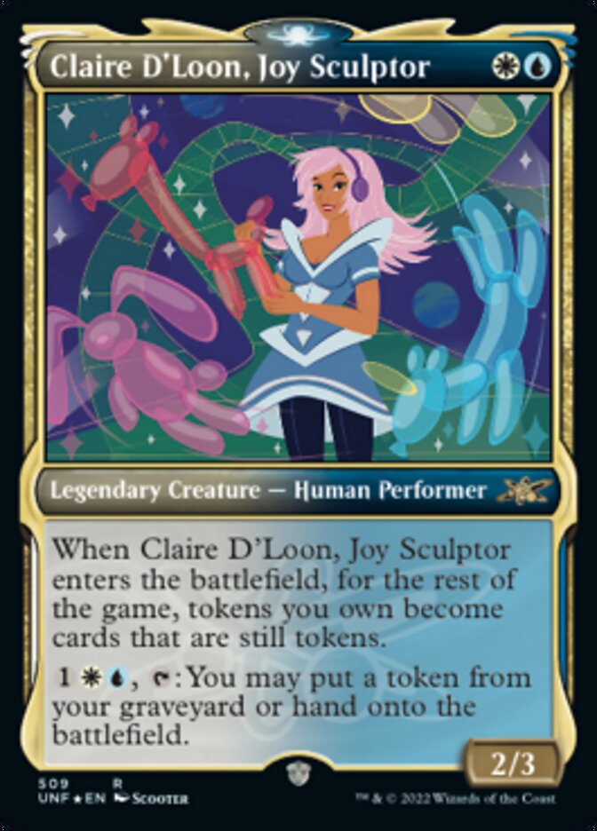 Claire D'Loon, Joy Sculptor (Showcase) (Galaxy Foil) [Unfinity] | Jomio and Rueliete's Cards and Comics