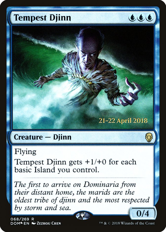 Tempest Djinn [Dominaria Prerelease Promos] | Jomio and Rueliete's Cards and Comics