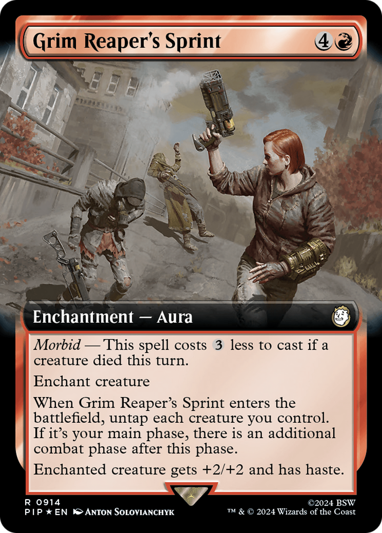Grim Reaper's Sprint (Extended Art) (Surge Foil) [Fallout] | Jomio and Rueliete's Cards and Comics