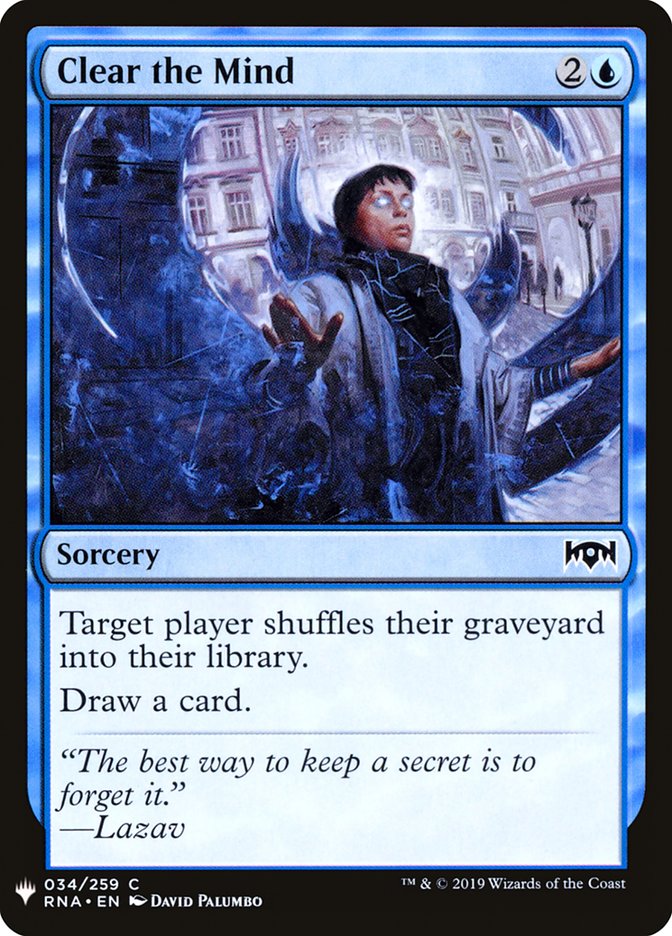Clear the Mind [Mystery Booster] | Jomio and Rueliete's Cards and Comics