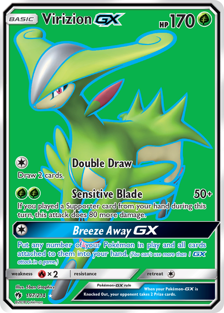 Virizion GX (197/214) [Sun & Moon: Lost Thunder] | Jomio and Rueliete's Cards and Comics