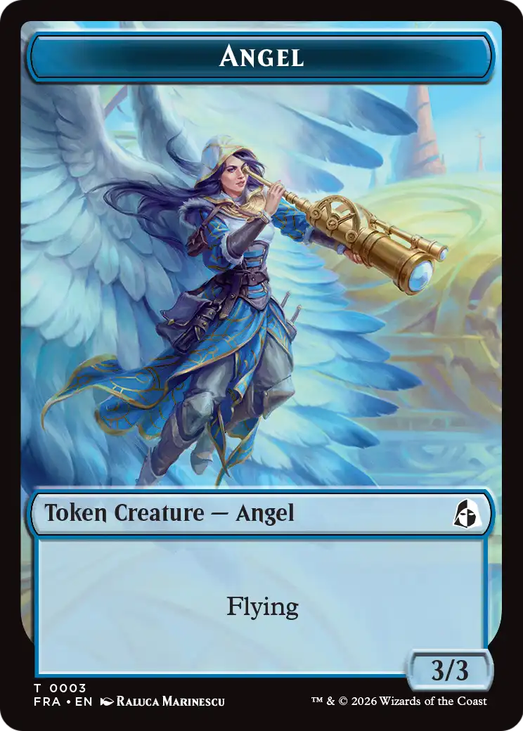 Angel (0003) // Beast Double-Sided Token [Reality Fracture Tokens] | Jomio and Rueliete's Cards and Comics