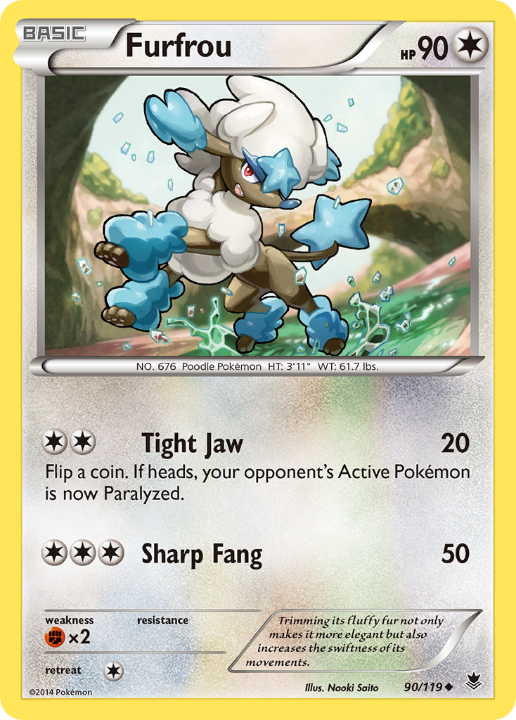 Furfrou (90/119) [XY: Phantom Forces] | Jomio and Rueliete's Cards and Comics