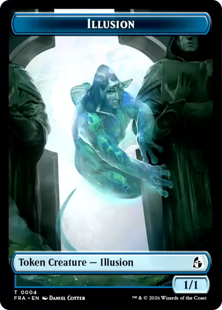 Illusion // Jace Double-Sided Token [Reality Fracture Tokens] | Jomio and Rueliete's Cards and Comics