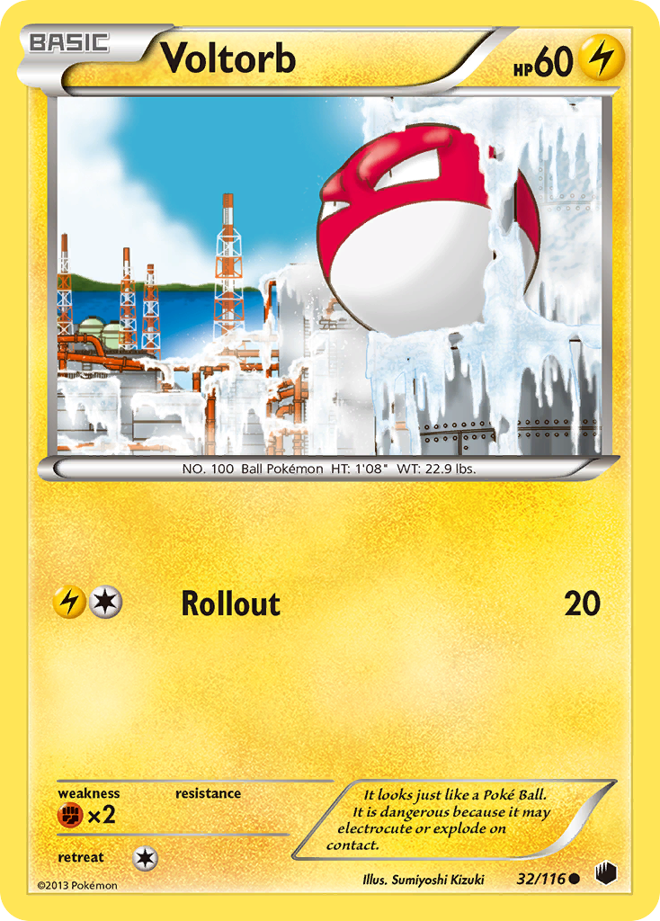 Voltorb (32/116) [Black & White: Plasma Freeze] | Jomio and Rueliete's Cards and Comics