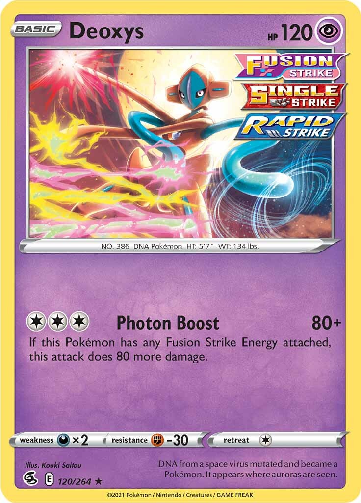 Deoxys (120/264) [Sword & Shield: Fusion Strike] | Jomio and Rueliete's Cards and Comics