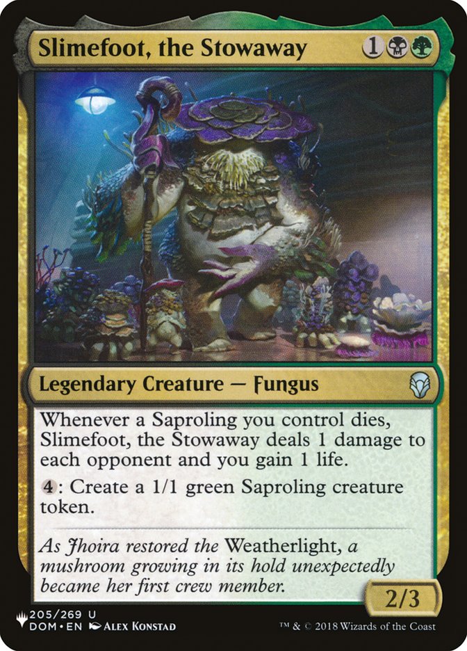 Slimefoot, the Stowaway [The List] | Jomio and Rueliete's Cards and Comics