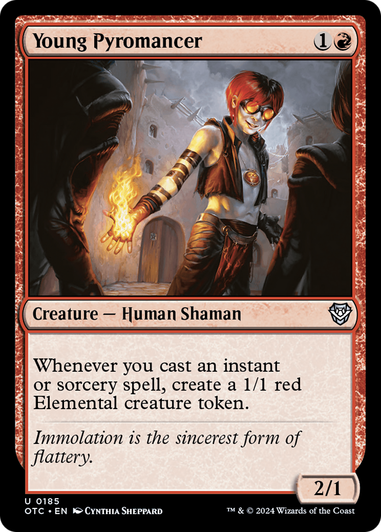 Young Pyromancer [Outlaws of Thunder Junction Commander] | Jomio and Rueliete's Cards and Comics
