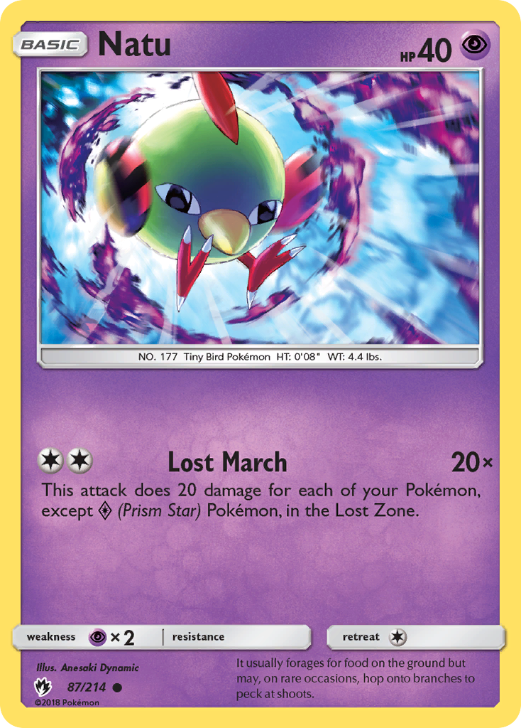 Natu (87/214) [Sun & Moon: Lost Thunder] | Jomio and Rueliete's Cards and Comics