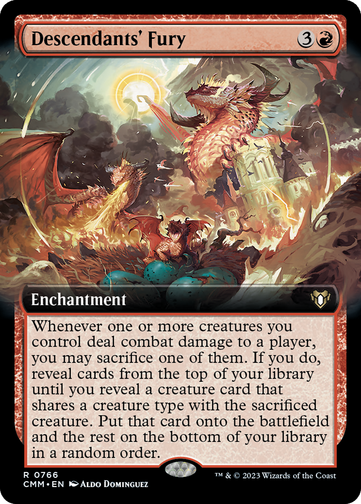 Descendants' Fury (Extended Art) [Commander Masters] | Jomio and Rueliete's Cards and Comics