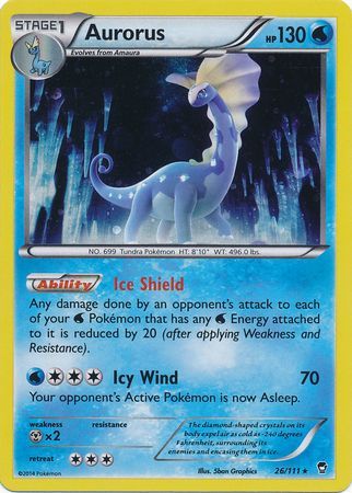 Aurorus (26/111) (Cosmos Holo) [XY: Furious Fists] | Jomio and Rueliete's Cards and Comics