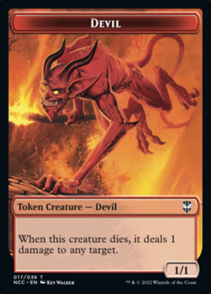 Soldier (33) // Devil Double-Sided Token [Streets of New Capenna Commander Tokens] | Jomio and Rueliete's Cards and Comics