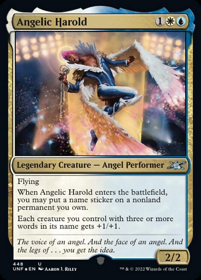 Angelic Harold (Galaxy Foil) [Unfinity] | Jomio and Rueliete's Cards and Comics