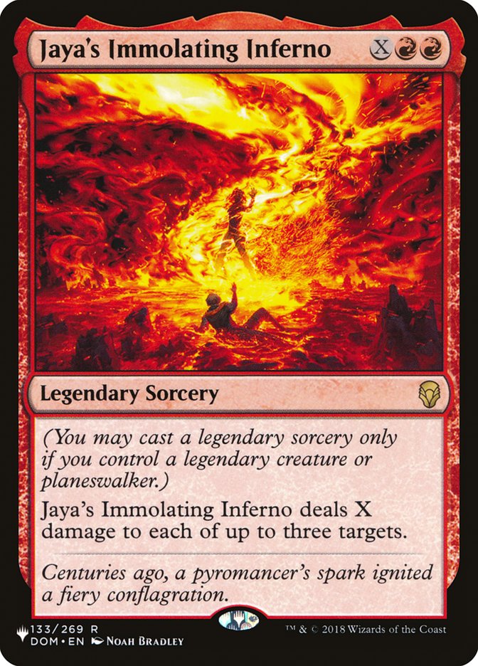 Jaya's Immolating Inferno [The List] | Jomio and Rueliete's Cards and Comics