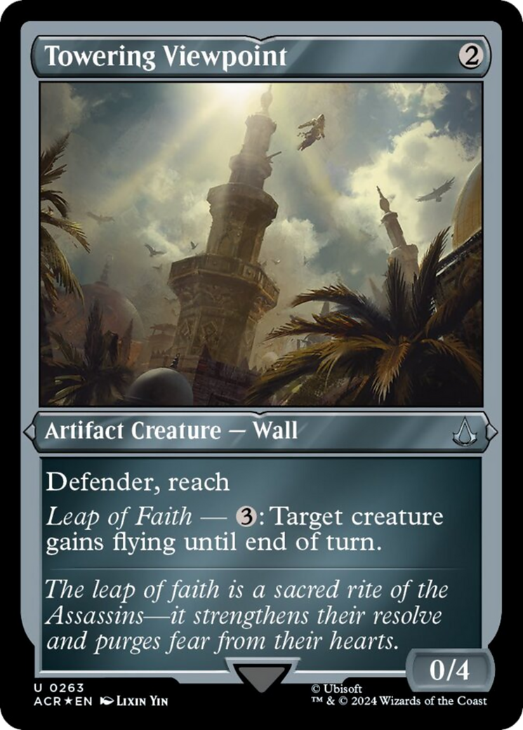 Towering Viewpoint (Foil Etched) [Assassin's Creed] | Jomio and Rueliete's Cards and Comics