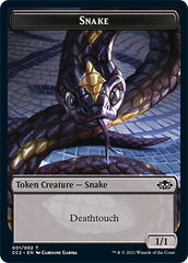 Snake // Zombie Double-Sided Token [Commander Collection: Black Tokens] | Jomio and Rueliete's Cards and Comics
