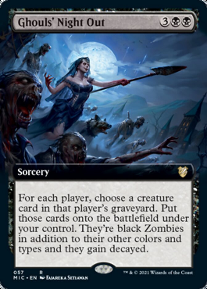 Ghouls' Night Out (Extended Art) [Innistrad: Midnight Hunt Commander] | Jomio and Rueliete's Cards and Comics