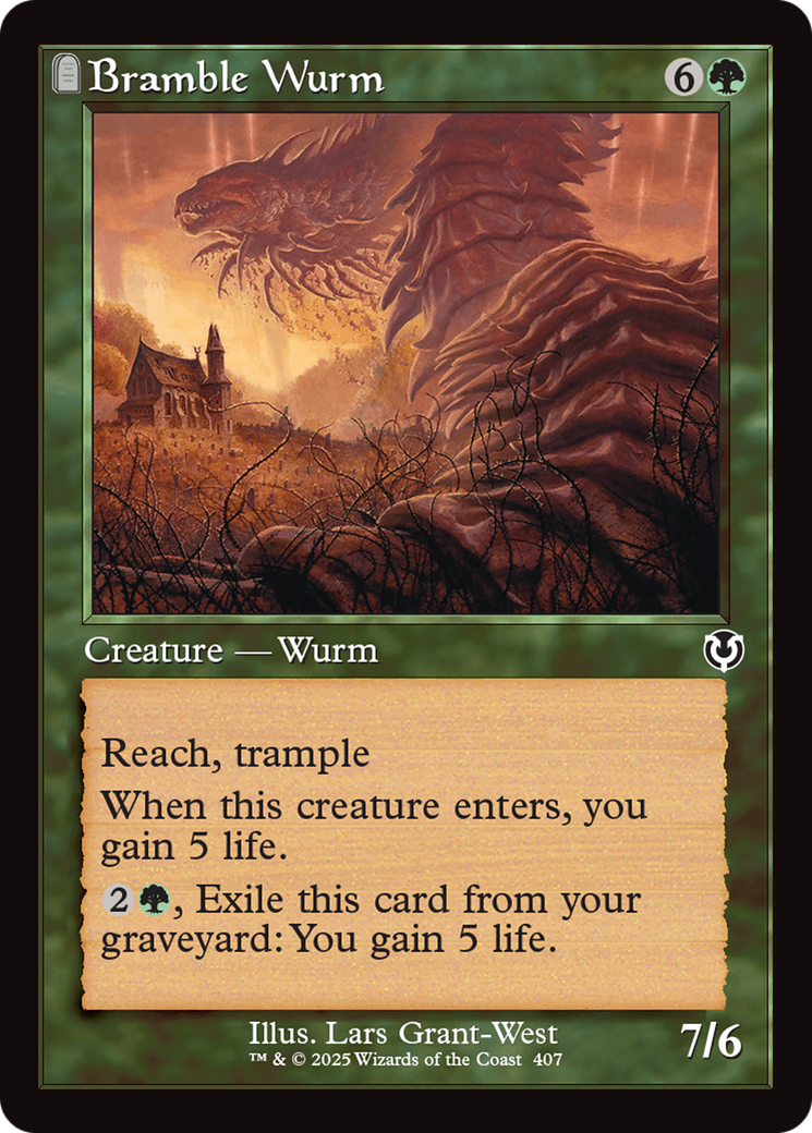 Bramble Wurm (Retro Frame) [Innistrad Remastered] | Jomio and Rueliete's Cards and Comics