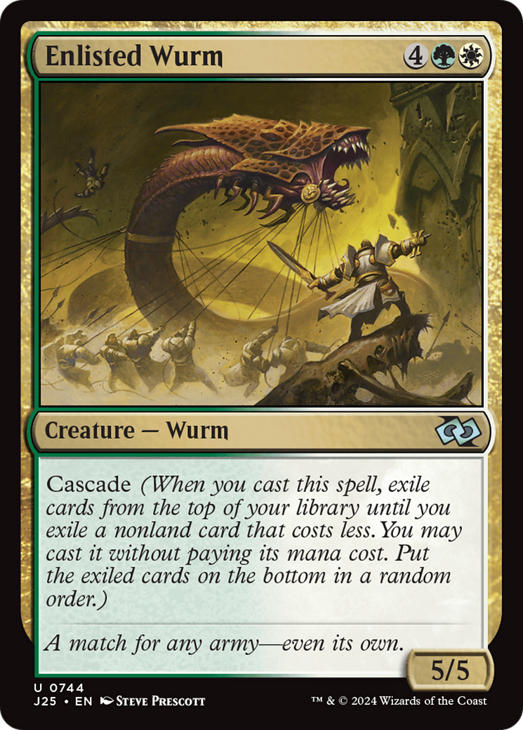 Enlisted Wurm [Foundations Jumpstart] | Jomio and Rueliete's Cards and Comics