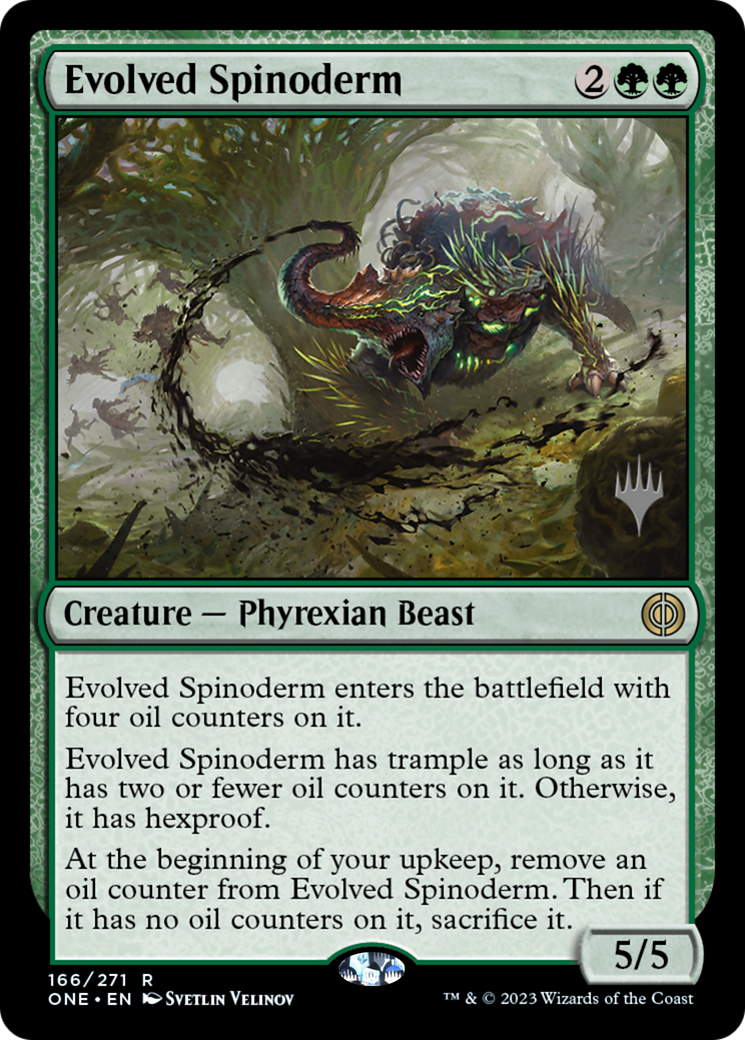 Evolved Spinoderm (Promo Pack) [Phyrexia: All Will Be One Promos] | Jomio and Rueliete's Cards and Comics