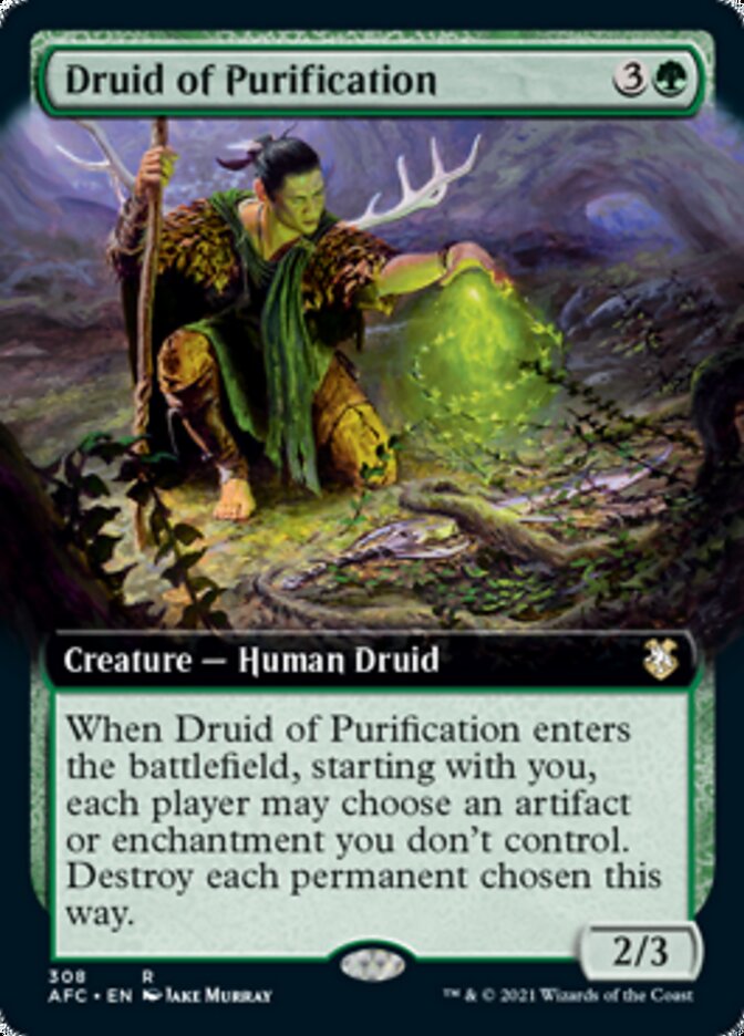 Druid of Purification (Extended Art) [Dungeons & Dragons: Adventures in the Forgotten Realms Commander] | Jomio and Rueliete's Cards and Comics