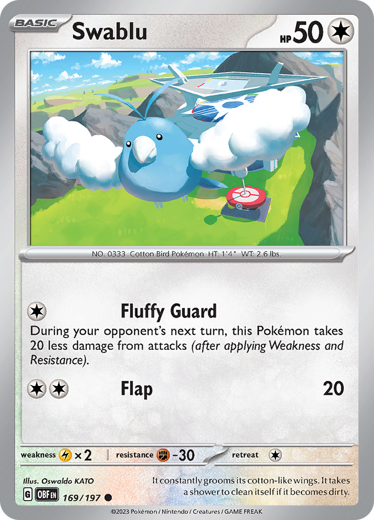 Swablu (169/197) [Scarlet & Violet: Obsidian Flames] | Jomio and Rueliete's Cards and Comics
