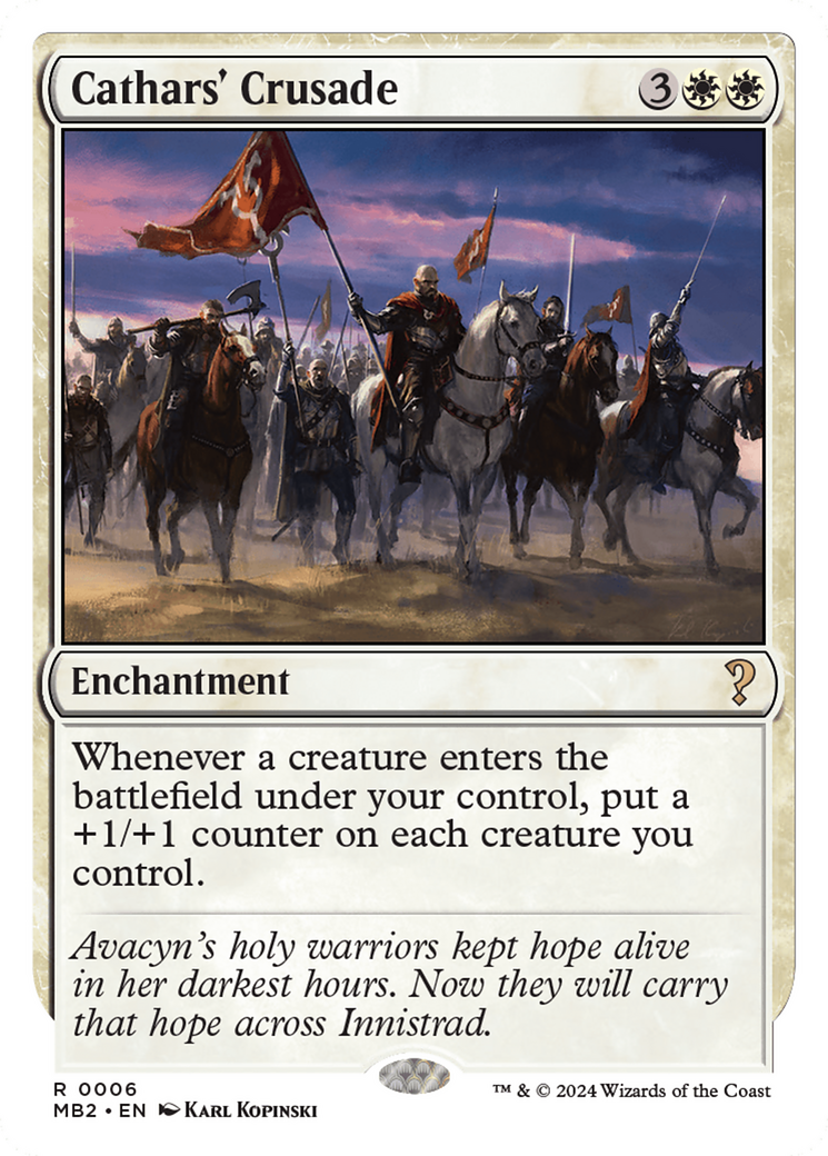 Cathars' Crusade (White Border) [Mystery Booster 2] | Jomio and Rueliete's Cards and Comics