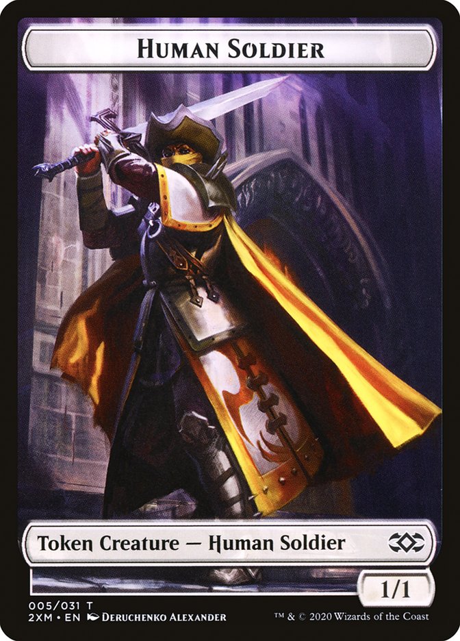 Human Soldier Token [Double Masters Tokens] | Jomio and Rueliete's Cards and Comics