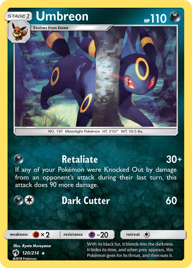 Umbreon (120/214) (Cosmos Holo) (Blister Exclusive) [Sun & Moon: Lost Thunder] | Jomio and Rueliete's Cards and Comics
