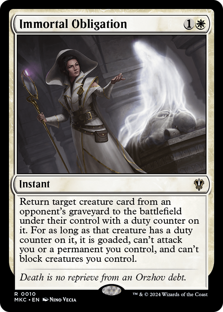 Immortal Obligation [Murders at Karlov Manor Commander] | Jomio and Rueliete's Cards and Comics