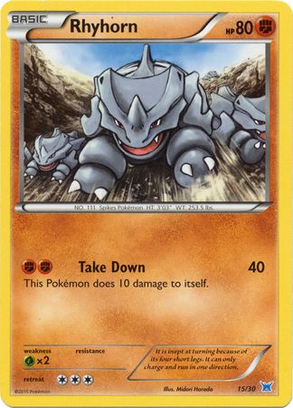 Rhyhorn (15/30) [XY: Trainer Kit 2 - Latios] | Jomio and Rueliete's Cards and Comics