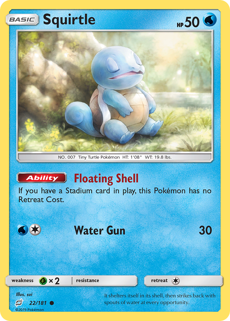 Squirtle (22/181) [Sun & Moon: Team Up] | Jomio and Rueliete's Cards and Comics