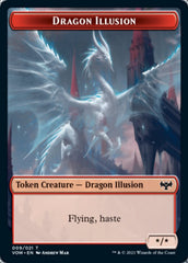 Zombie (008) // Dragon Illusion Double-Sided Token [Innistrad: Crimson Vow Tokens] | Jomio and Rueliete's Cards and Comics
