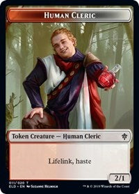 Human Cleric // Food (18) Double-Sided Token [Throne of Eldraine Tokens] | Jomio and Rueliete's Cards and Comics