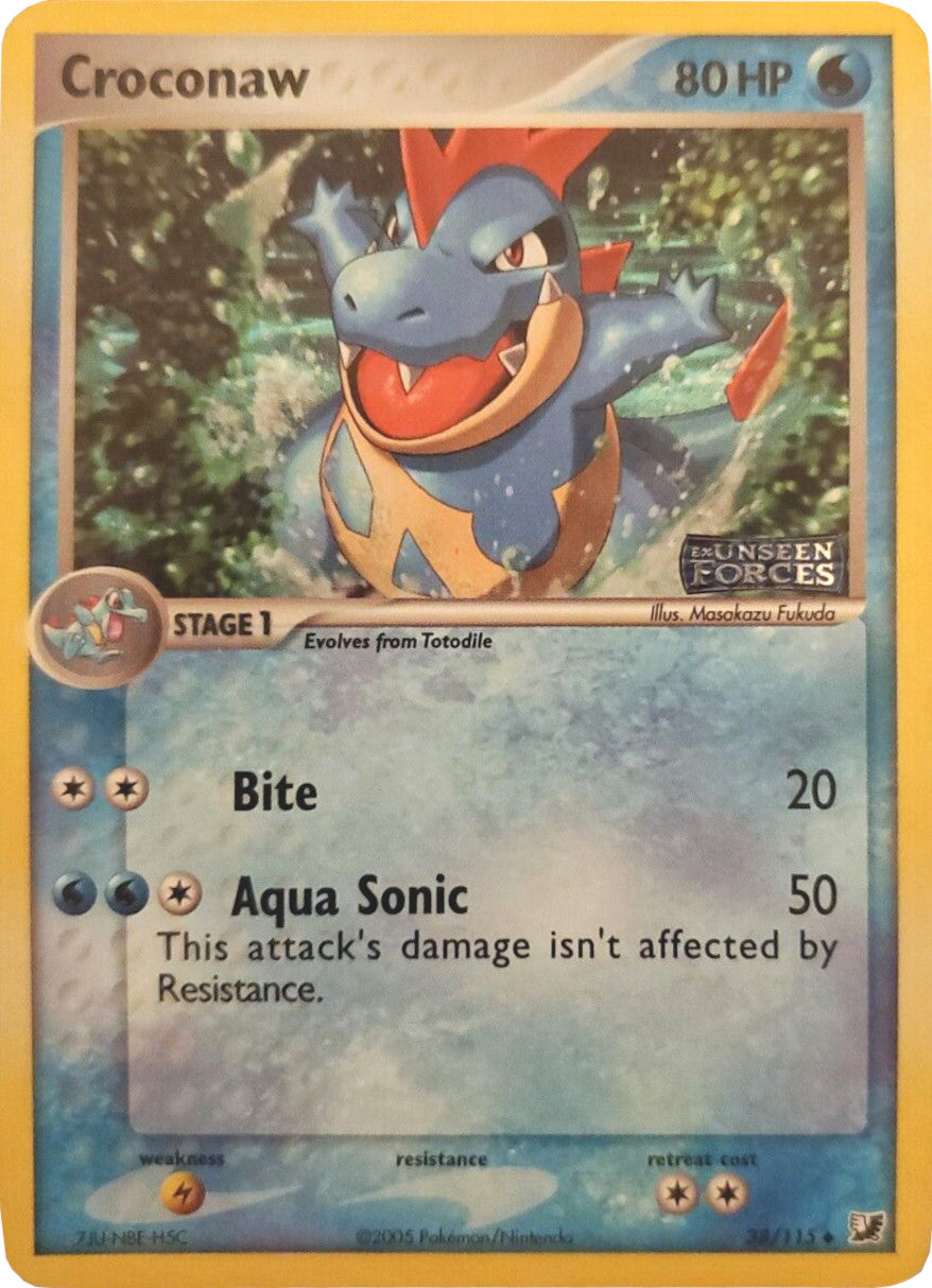 Croconaw (38/115) (Stamped) [EX: Unseen Forces] | Jomio and Rueliete's Cards and Comics
