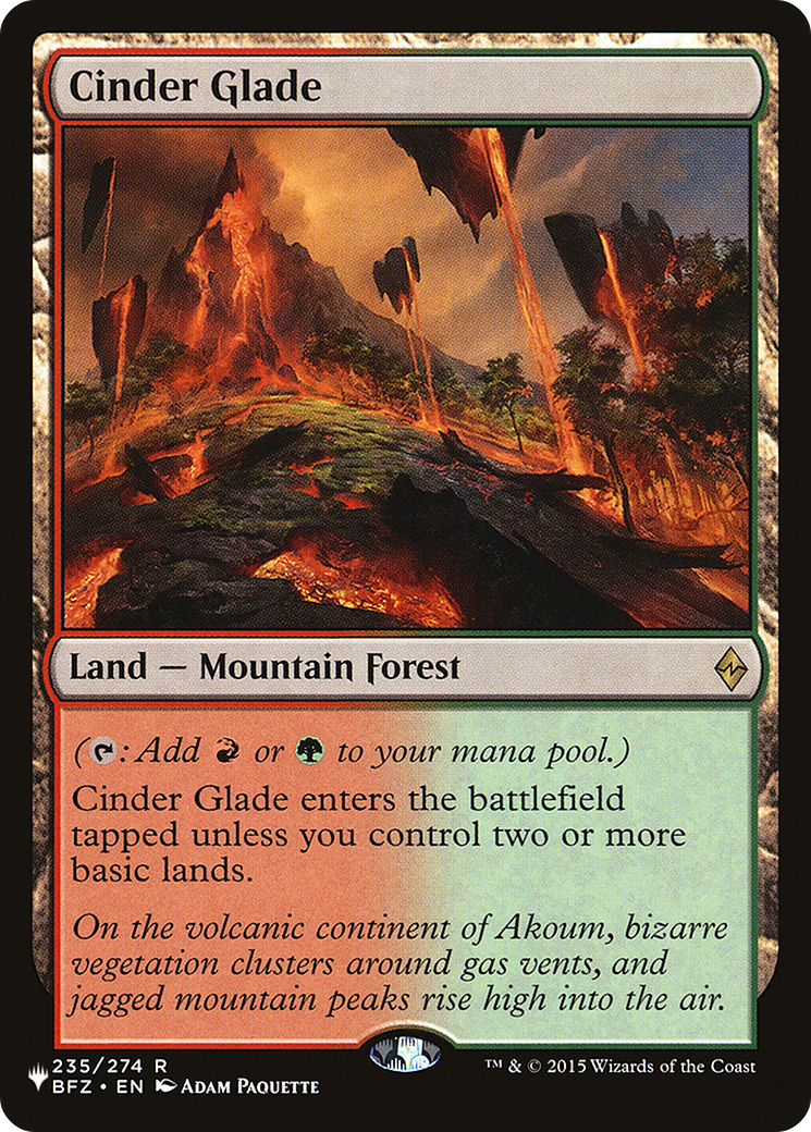 Cinder Glade [The List] | Jomio and Rueliete's Cards and Comics