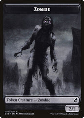 Ob Nixilis, Reignited Emblem // Zombie (010) Double-Sided Token [Commander 2019 Tokens] | Jomio and Rueliete's Cards and Comics