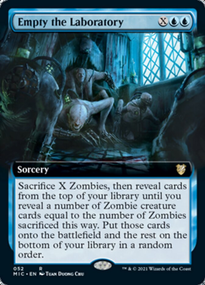 Empty the Laboratory (Extended Art) [Innistrad: Midnight Hunt Commander] | Jomio and Rueliete's Cards and Comics