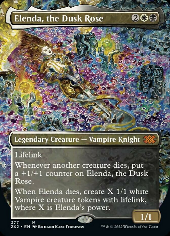 Elenda, the Dusk Rose (Borderless Alternate Art) [Double Masters 2022] | Jomio and Rueliete's Cards and Comics