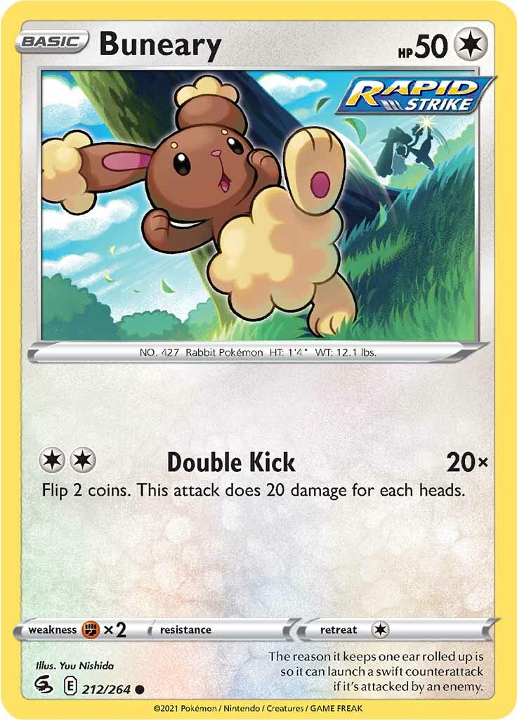 Buneary (212/264) [Sword & Shield: Fusion Strike] | Jomio and Rueliete's Cards and Comics