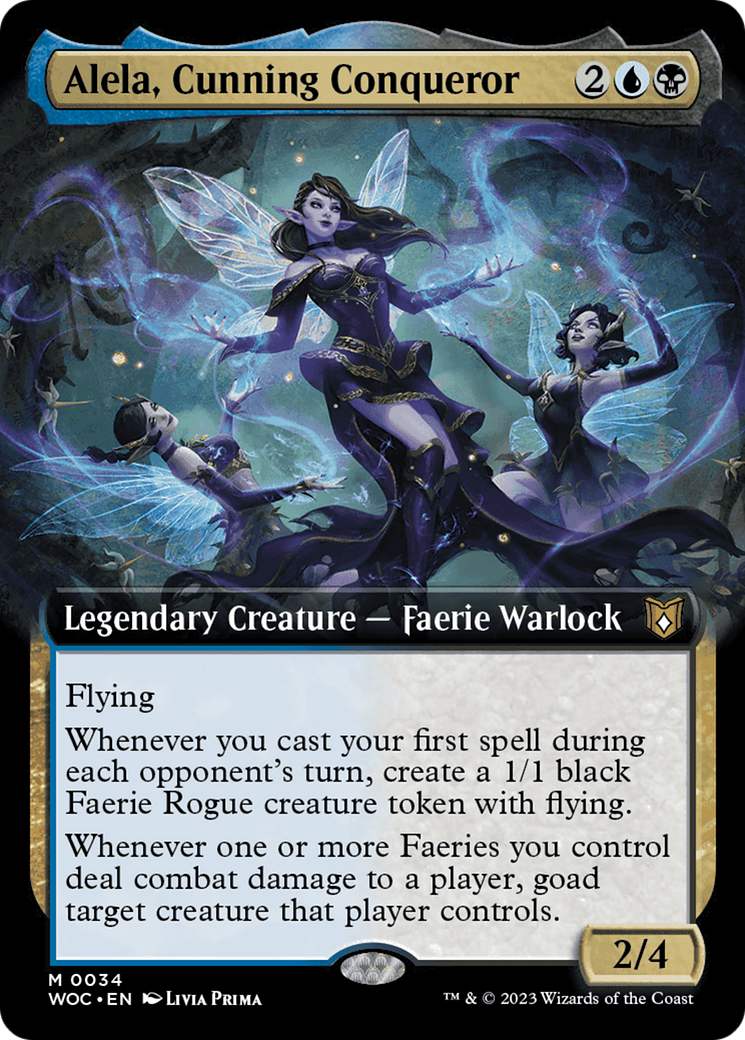 Alela, Cunning Conqueror (Extended Art) [Wilds of Eldraine Commander] | Jomio and Rueliete's Cards and Comics
