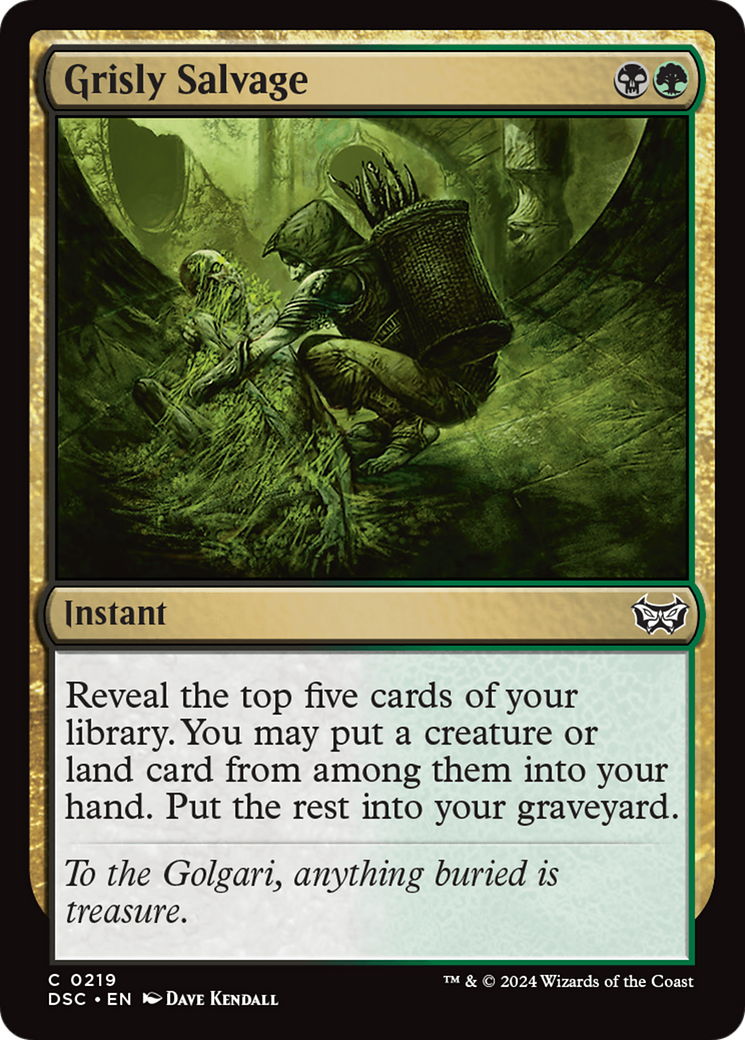Grisly Salvage [Duskmourn: House of Horror Commander] | Jomio and Rueliete's Cards and Comics