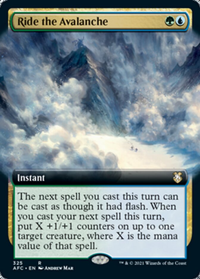 Ride the Avalanche (Extended Art) [Dungeons & Dragons: Adventures in the Forgotten Realms Commander] | Jomio and Rueliete's Cards and Comics