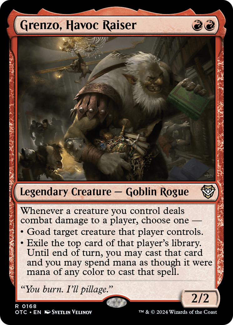 Grenzo, Havoc Raiser [Outlaws of Thunder Junction Commander] | Jomio and Rueliete's Cards and Comics