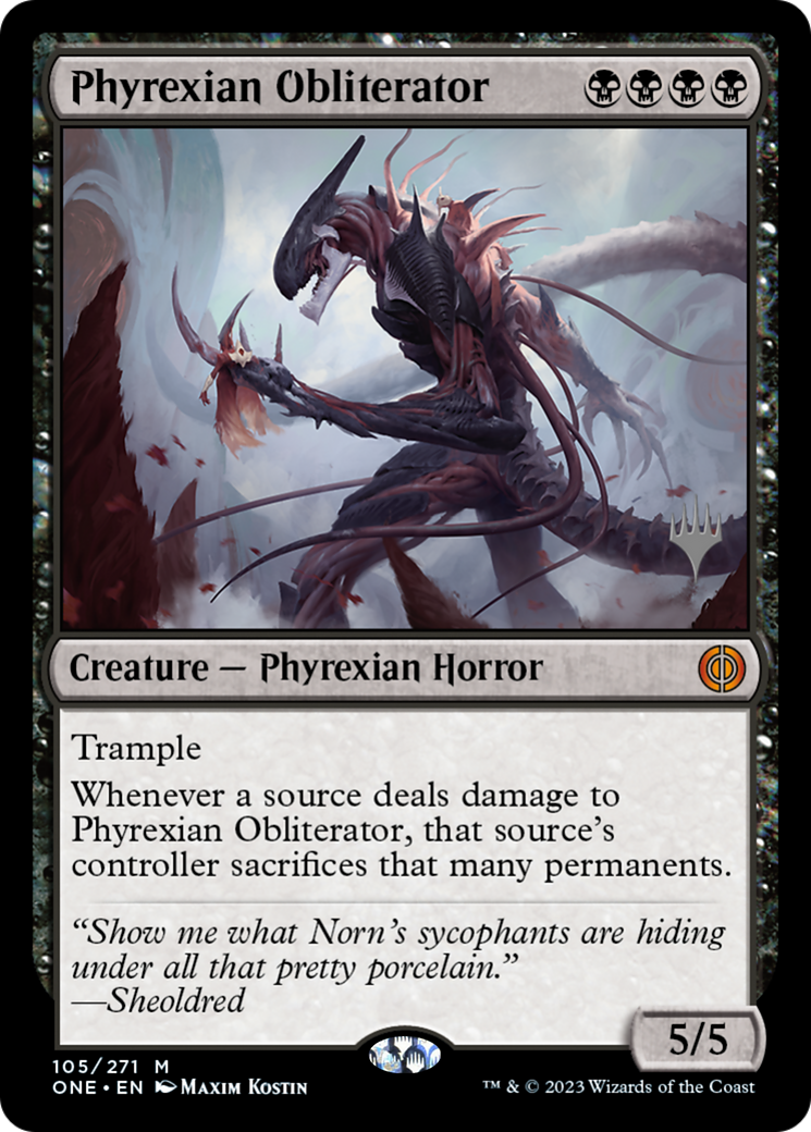 Phyrexian Obliterator (Promo Pack) [Phyrexia: All Will Be One Promos] | Jomio and Rueliete's Cards and Comics