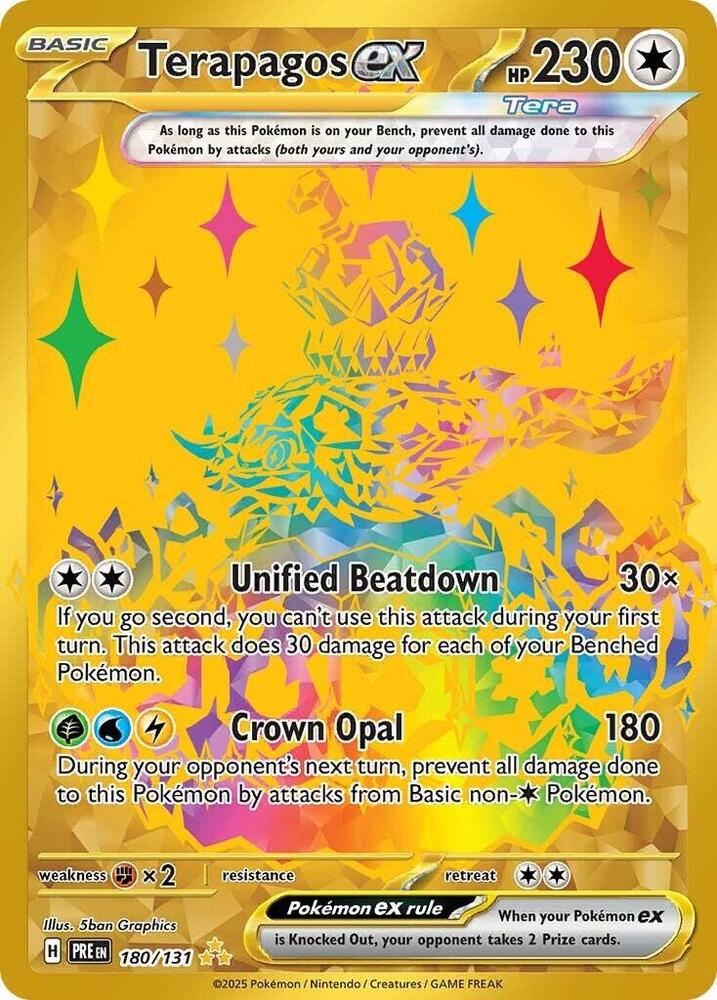 Terapagos ex (180/131) [Scarlet & Violet: Prismatic Evolutions] | Jomio and Rueliete's Cards and Comics