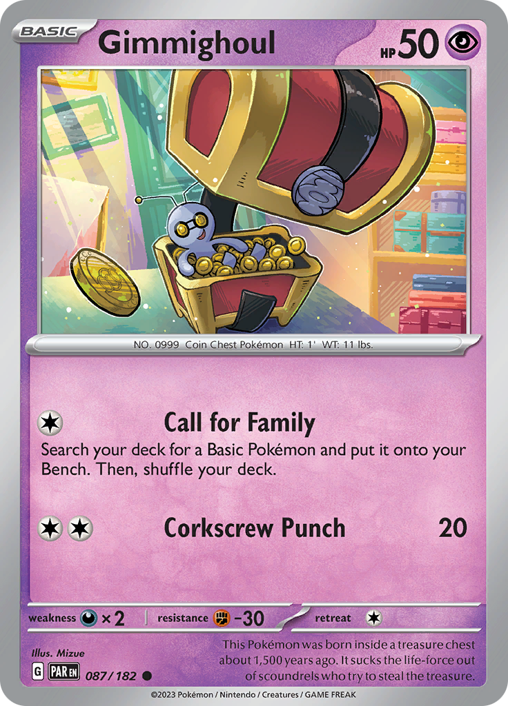 Gimmighoul (087/182) [Scarlet & Violet: Paradox Rift] | Jomio and Rueliete's Cards and Comics