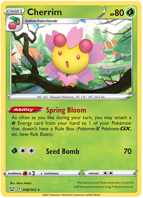 Cherrim (008/163) [Sword & Shield: Battle Styles] | Jomio and Rueliete's Cards and Comics