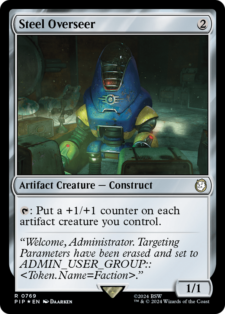 Steel Overseer (Surge Foil) [Fallout] | Jomio and Rueliete's Cards and Comics